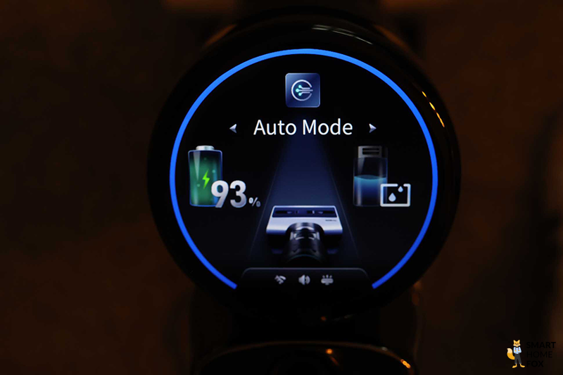 Das Display des Tineco Wischsaugers Floor One S7 Pr